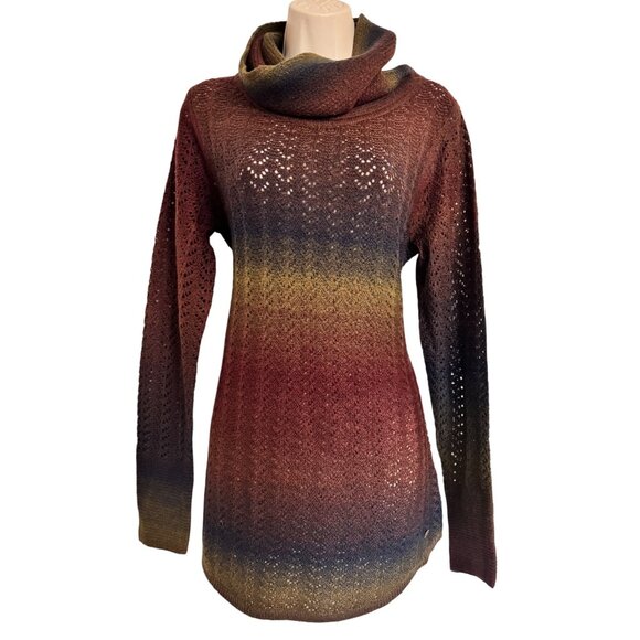 Royal Robbin’s Sutter Sweater Size Medium Cowl Neck Tunic NWT Knit $80 Deep Blue - Picture 3 of 12